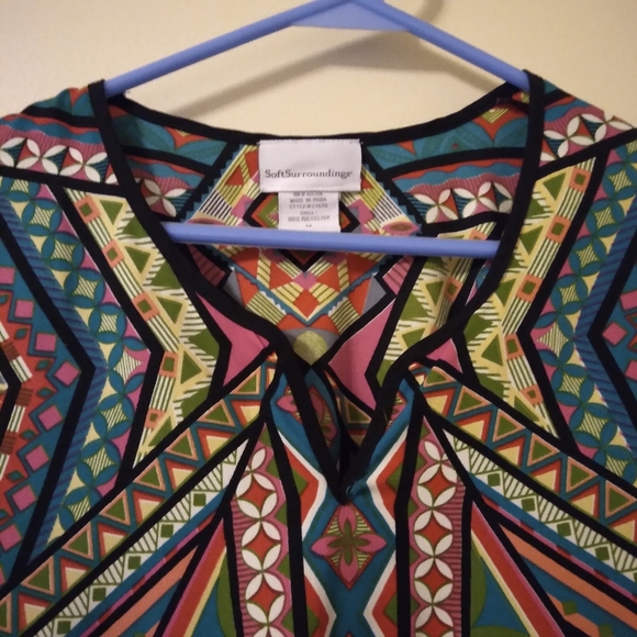 Soft Surroundings Aztec Print Tunic Size Medium - Picture 7 of 10